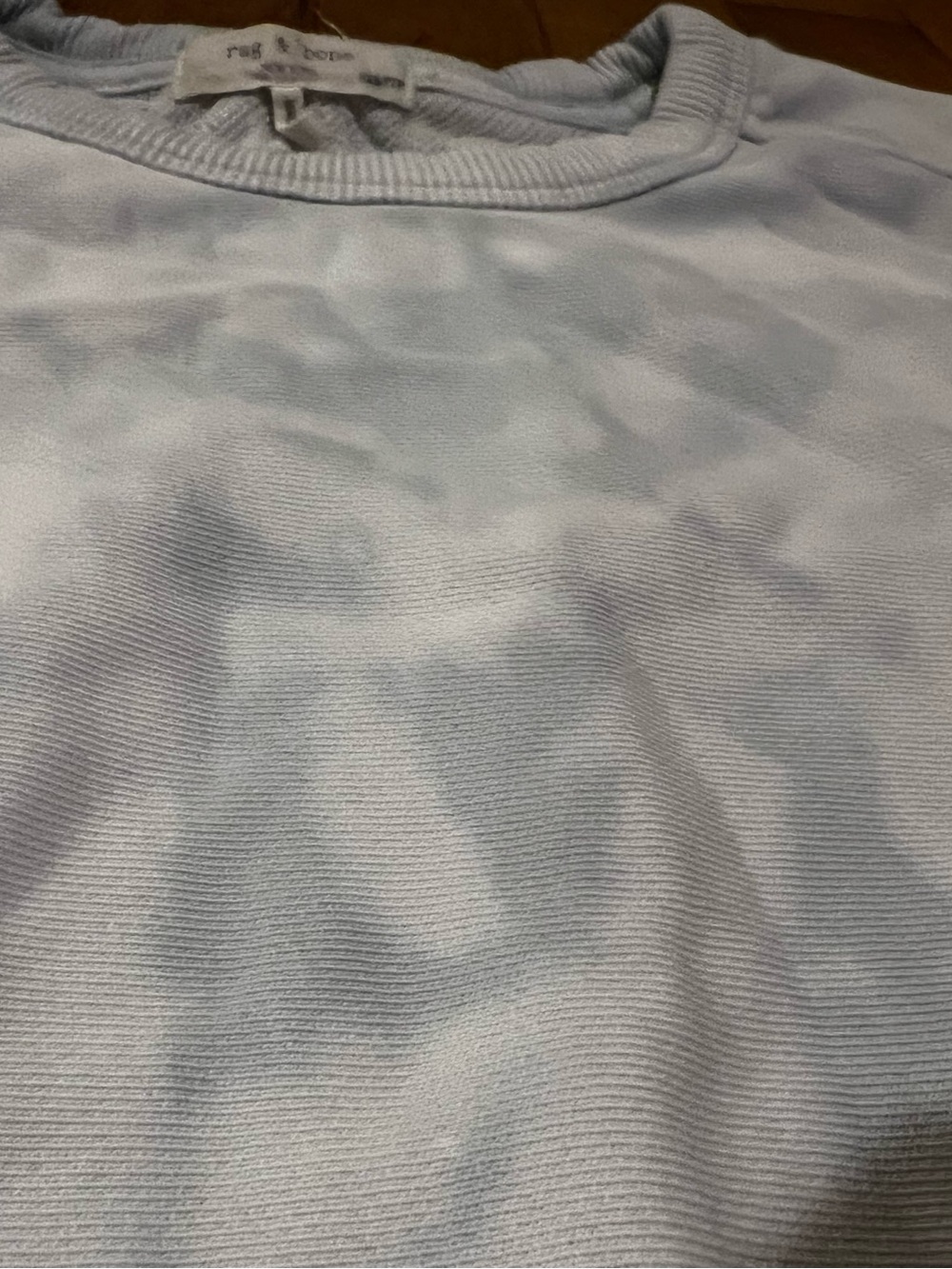 rag & bone Women's Light Blue Tie-Dye Crewneck Sweatshirt - Picture 9 of 11
